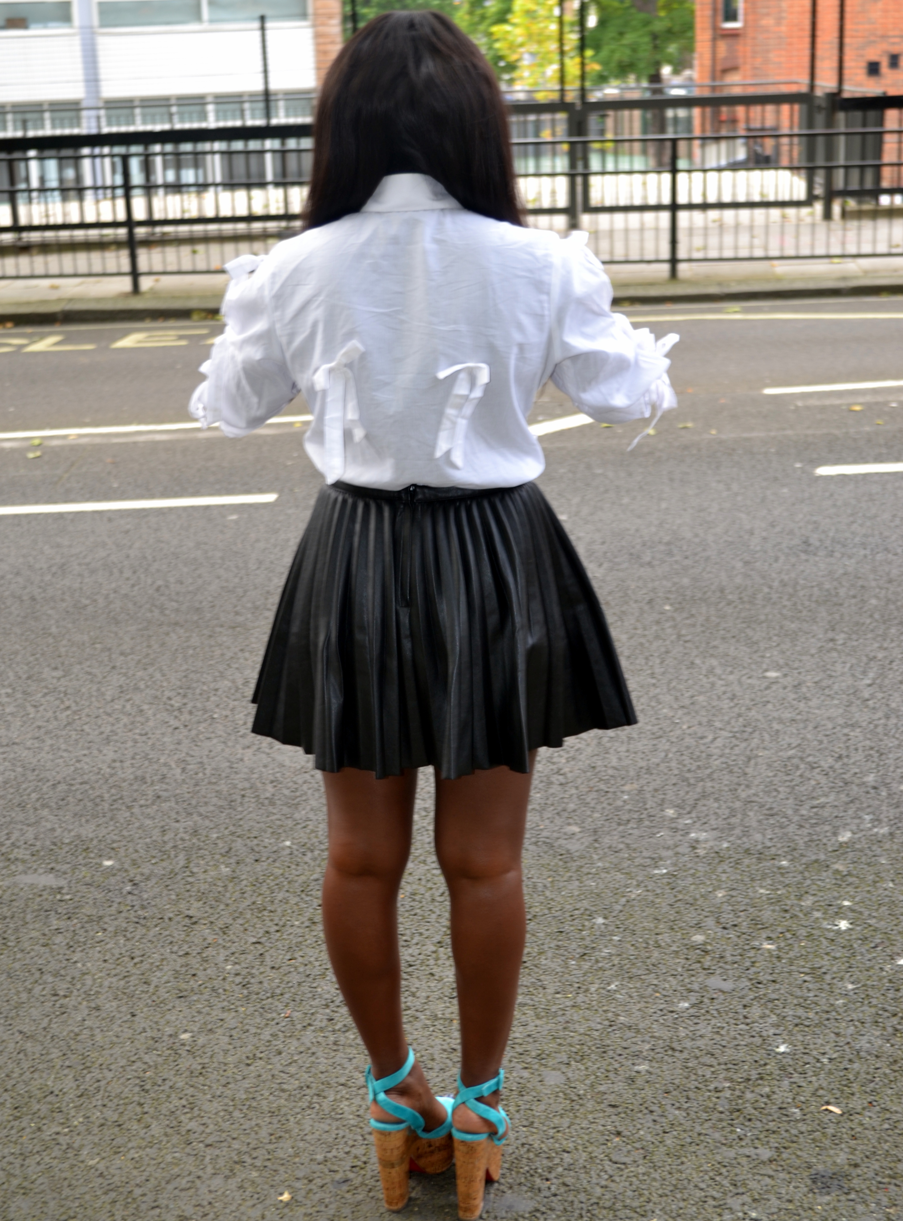 H&m leather outlet look skirt