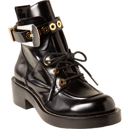 BALENCIAGA BUCKLE BOOTS WITH LACES