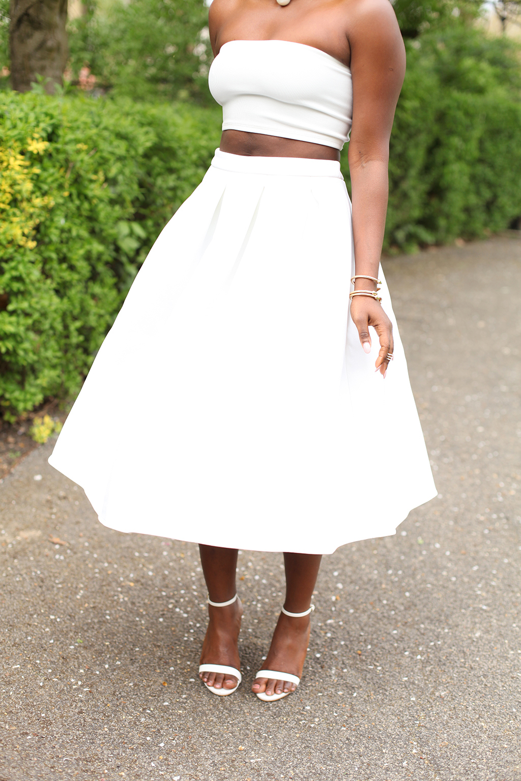 white full skirt