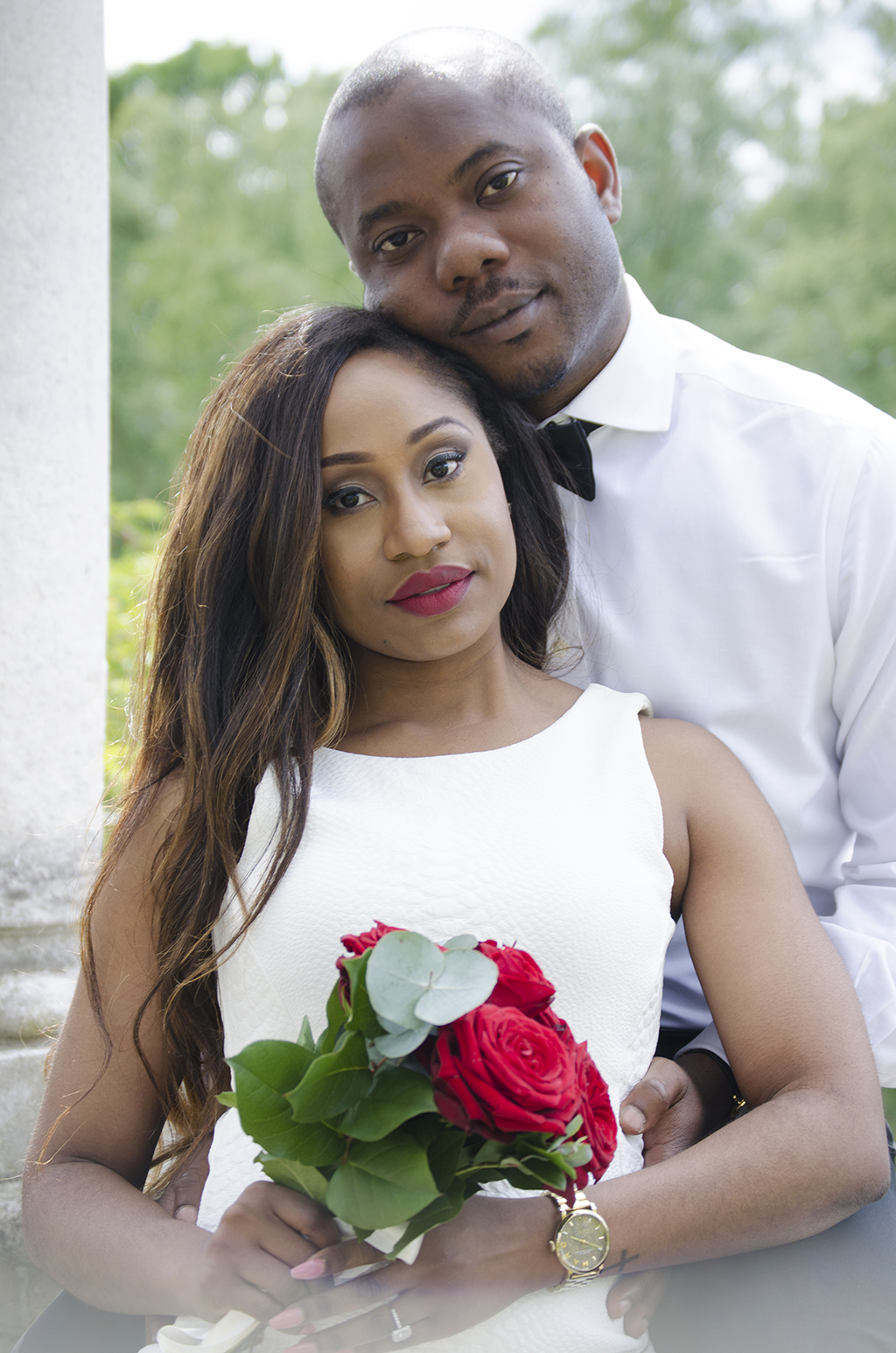 black couple london engagement shoot