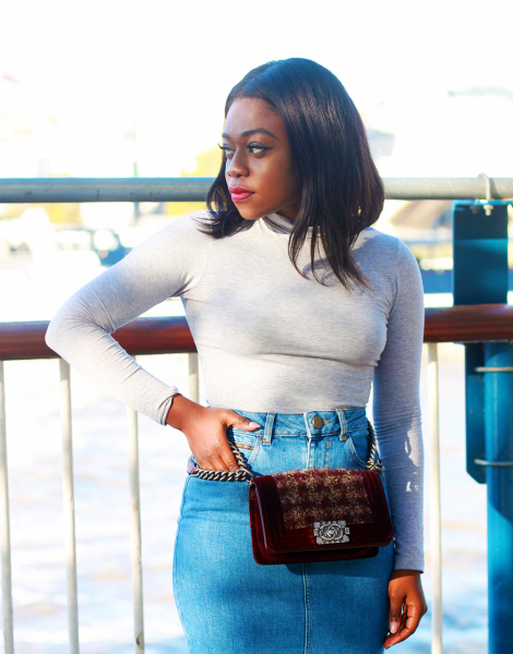 Grey Crop Top