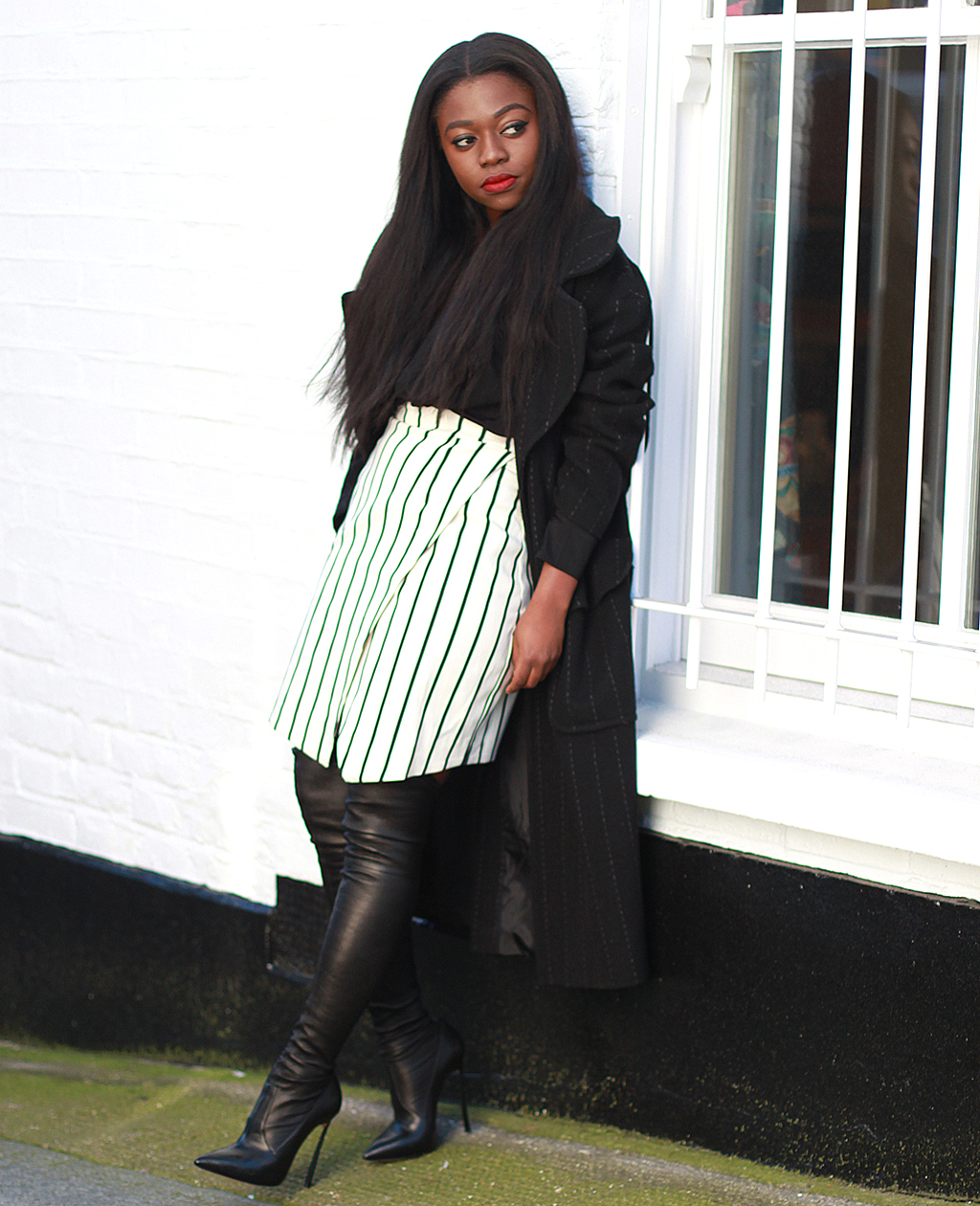 striped-skirt-leather-thigh-high-boots-maxi-coat-mirror-me-1 - Mirror ...